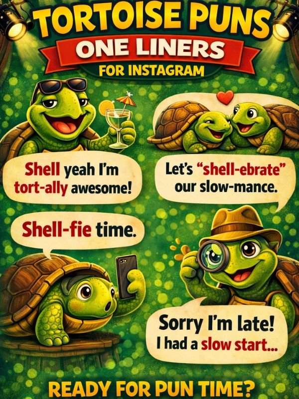 tortoise puns one liners for Instagram
