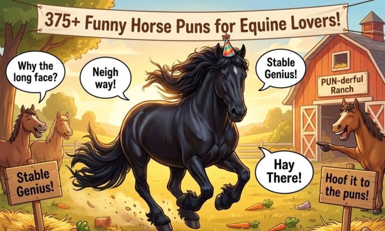 375+ Funny Horse Puns for Equine Lovers