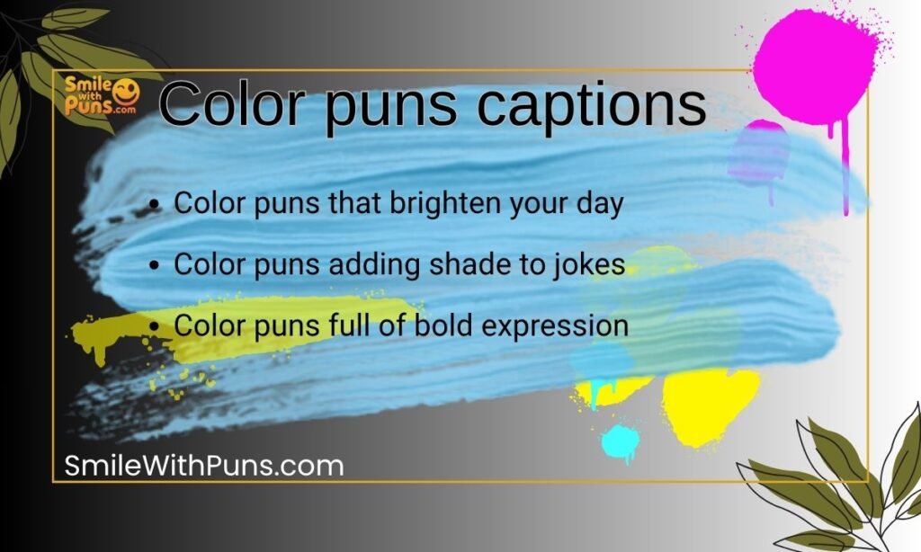 Color puns captions