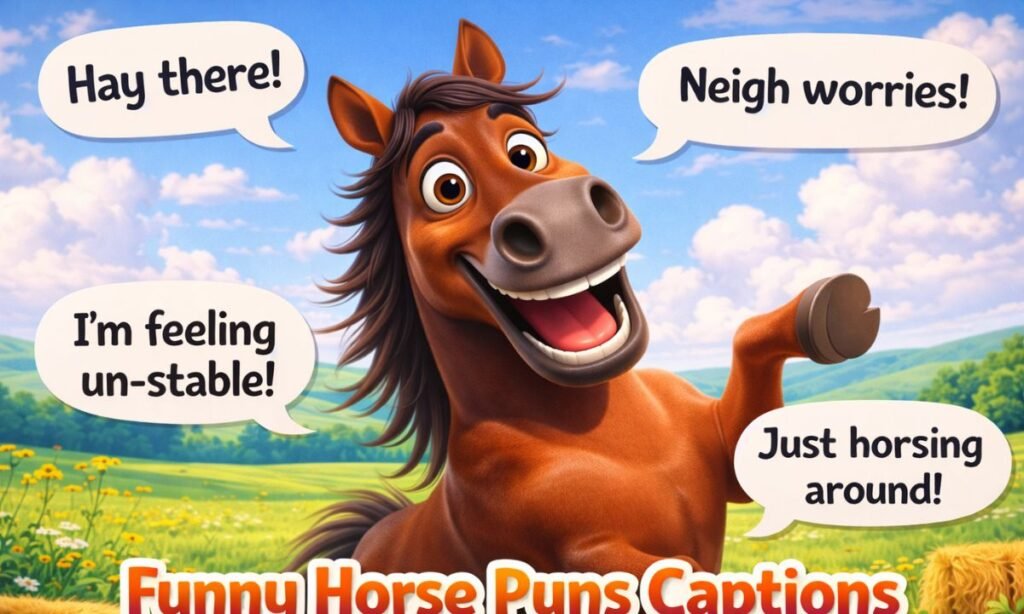 Funny horse puns captions
