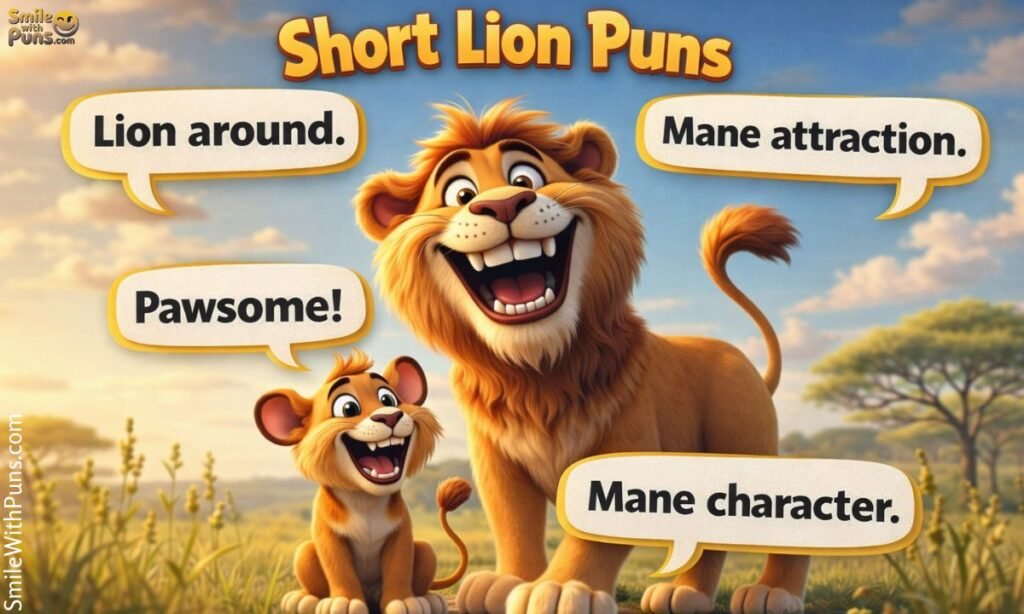 Short Lion Puns