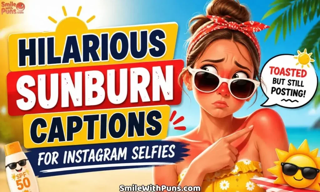 Hilarious Sunburn Captions for Instagram Selfies
