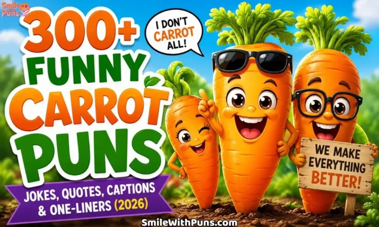 300+ Funny Carrot Puns, Jokes, Quotes, Captions & One-Liners (2026)