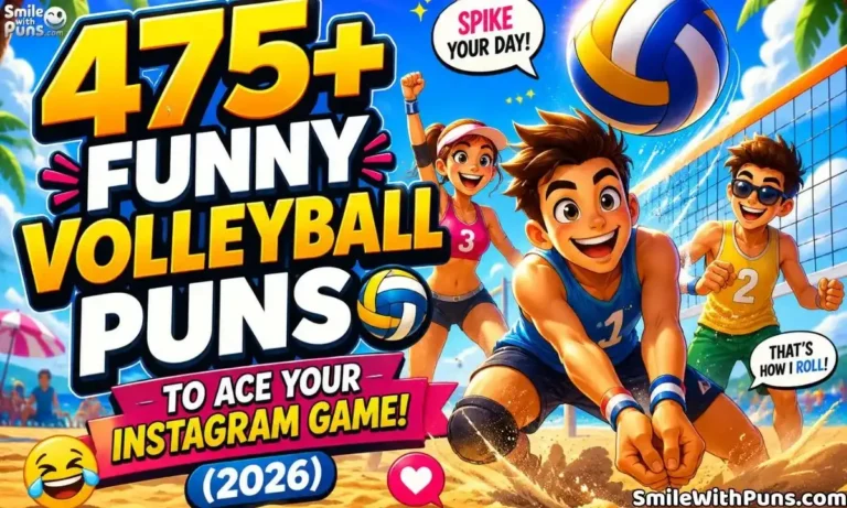 475+ Funny Volleyball Puns to Ace Your Instagram Game (2026)