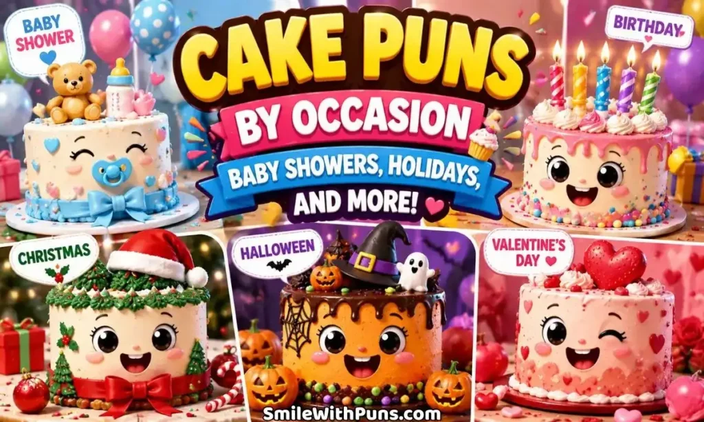 Cake Puns by Occasion (Baby Showers, Holidays, and More)