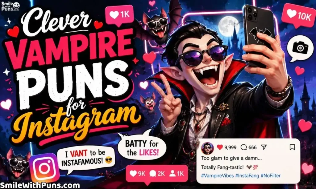Clever Vampire Puns for Instagram