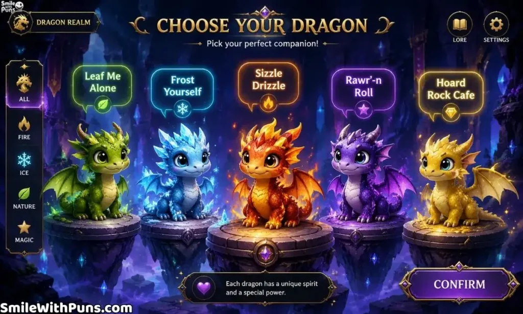 Dragon Name Puns for Pets, Games, and Characters