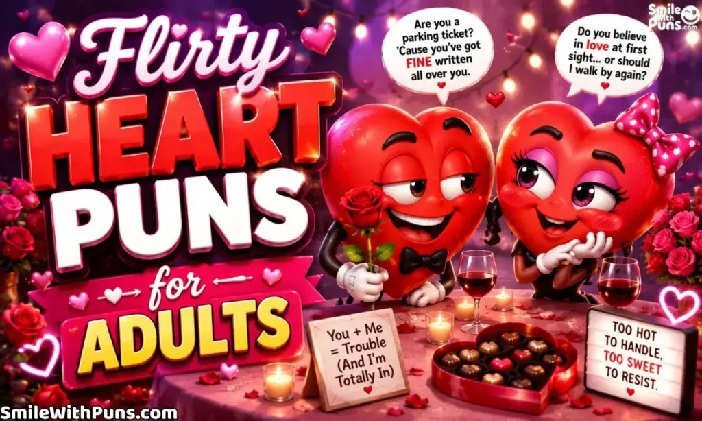 Flirty Heart Puns for Adults