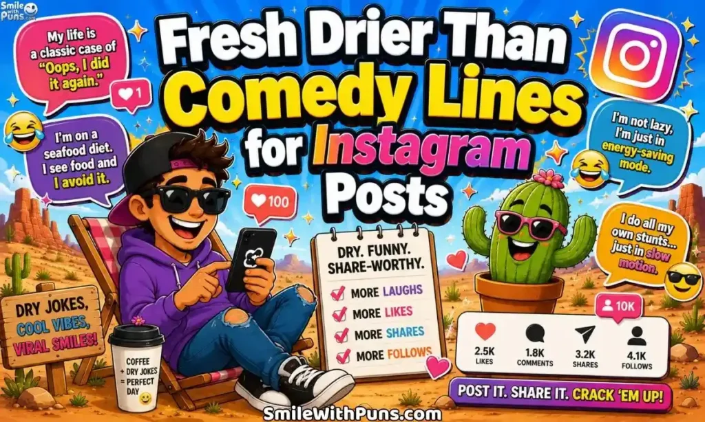 Fresh Drier Than Comedy Lines for Instagram Posts
