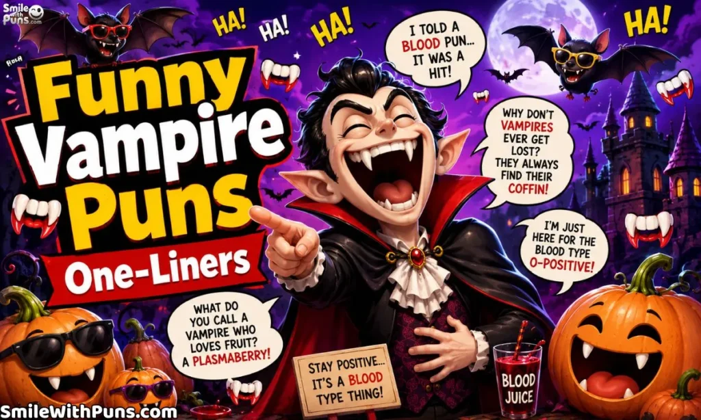 Funny Vampire Puns One-Liners