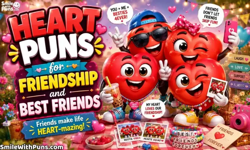 Heart Puns for Friendship and Best Friends