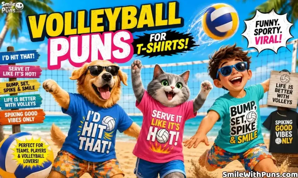 Volleyball Puns for T-Shirts