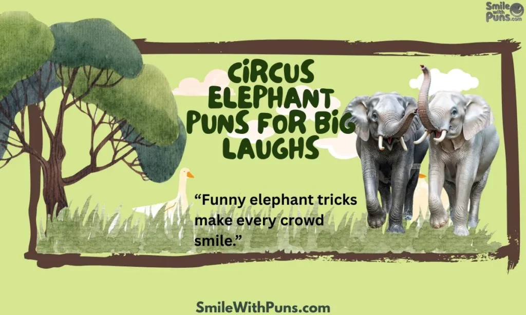 Circus Elephant Puns for Big Laughs