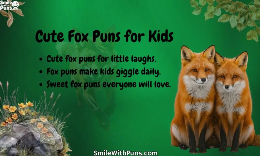 Cute Fox Puns for Kids