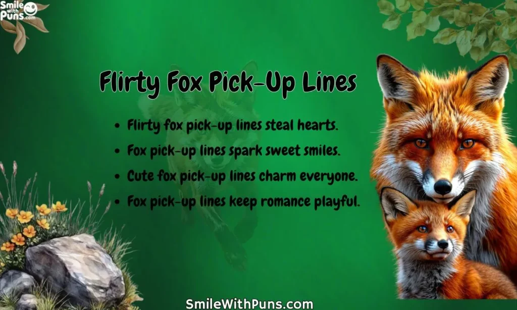 Flirty Fox Pick-Up Lines