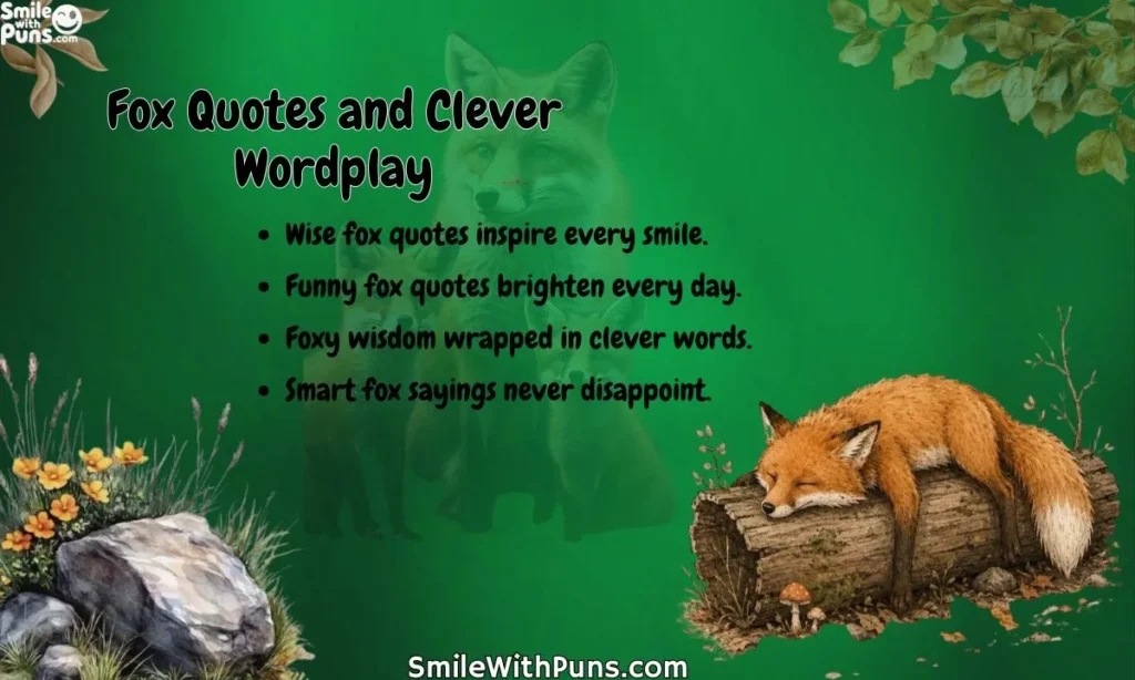 Fox Quotes and Clever Wordplay