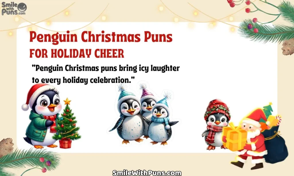 Penguin Christmas Puns for Holiday Cheer